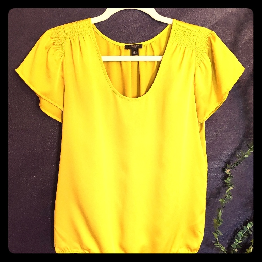 Ann Taylor Lime Green Small Blouse